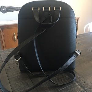Michael Kors Black Leather Backpack